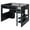 Black/Blue, variant on Aukfa Twin Size Gaming Loft Bed with Desk, LED Lights, Charging Station & Storage Shelves/Cabinet, Wooden Bed Frame for Kids, Black/Blue
