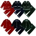 thumbnail image 3 of Pijamas de terciopelo con botones para niños y niñas, pijamas de Navidad a juego para la familia, cárdigans y abrigos con capucha, nuevo estilo, 2023, 3 of 4