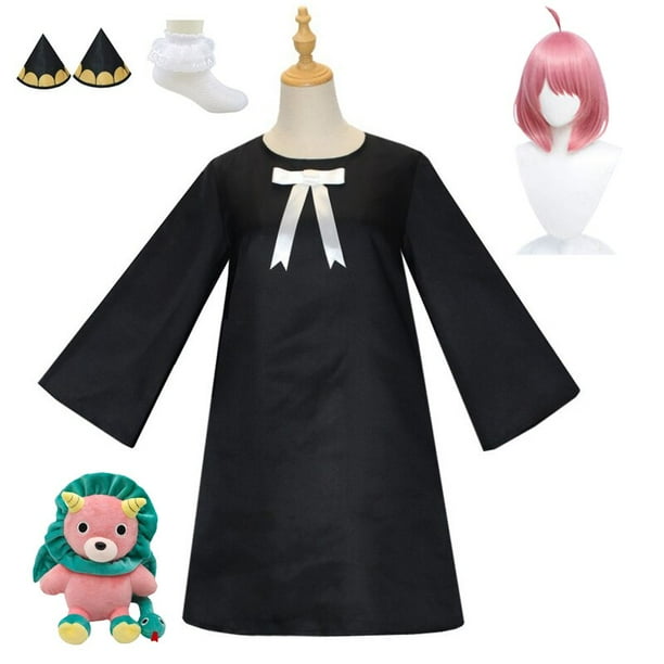 Anime Anya Forger Cosplay disfraz SPY X FAMILY vestido uniforme peluca calcetines León muñeca conjunto completo Halloween carnaval fiesta ropa XXL Gao Jinjia LED