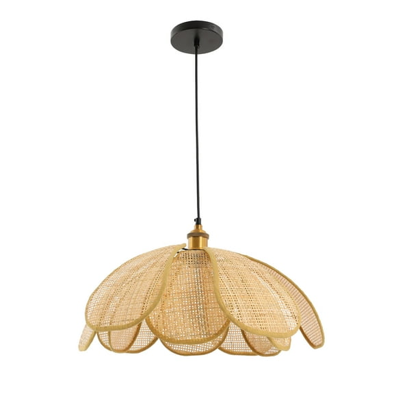 Rattan Pendant Light, Petal Chandelier, Hanging Pendant Light