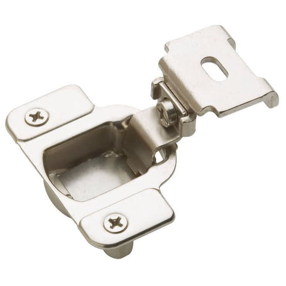 Amerock 1-1/4 in (32 mm) Overlay Matrix Concealed Nickel Hinge - 1 Pair