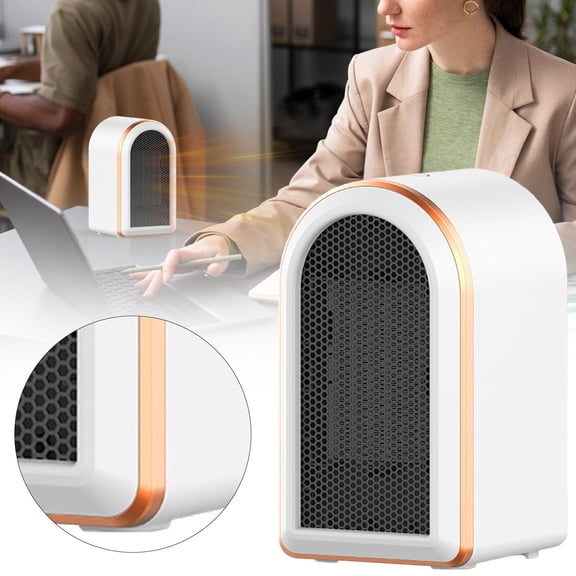Ajhhao Heater for Bedroom Space Heater Small Space Heater Heater for Desk & Bedroom 2 In 1 Portable Heater with Thermostat Quiet Personal Heater for Home Use Office Heater White