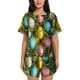 thumbnail image 1 of Balery colorful Easter eggs Conjunto de Pijama para Mujer con Estampado, Dos Piezas de Manga Corta y Shorts, Ropa de Dormir Suave con Cuello Redondo y Bolsillos-Large, 1 of 6