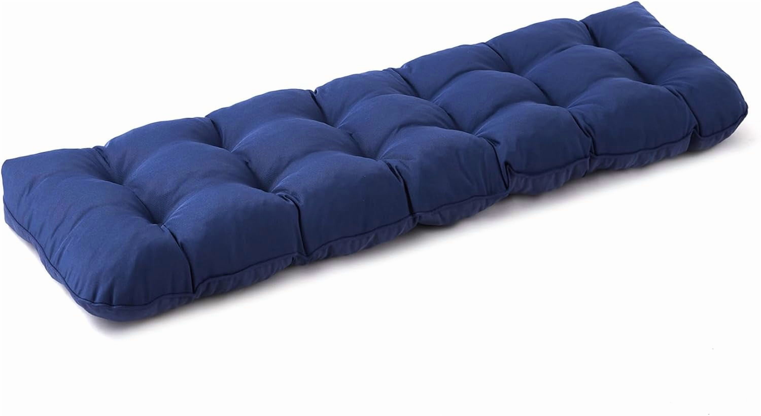Outdoor Bench Cushion, 48x18x5 Inch, Waterproof Bench Cushion for Outdoor/Indoor Furniture, Tufted Patio Bench Seat Cushion, Fade Resistant Outdoor Cushions for Porch Swing Couch, Black