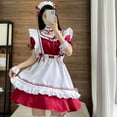 thumbnail image 4 of Women's Cute Princess Dresses for Girls Kawaii Dress Anime Maid Attire Cosplay Dress with Apron and Other Accessories, 4 of 7