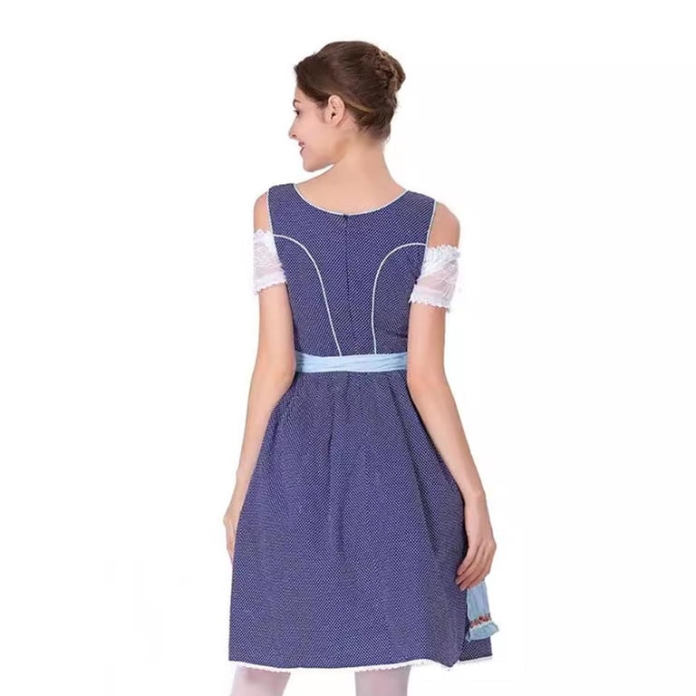 embroidered grey dress Lana Apron Dress, Denim – Willkie's