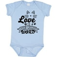 thumbnail image 3 of Inktastic Love is a 4 Legged Word with Cat Ears and Whiskers Boys or Girls Baby Bodysuit, 3 of 5
