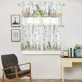 thumbnail image 5 of Easter Kitchen Curtains and Valances Set Easter Spring Eggs and Gnomes Green Leaves Valance Curtain for Living Room Bedroom, Semi-Sheer Window Curtains with Rod Pocket, 5 of 6