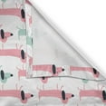 thumbnail image 4 of Ambesonne Dachshund Valance Pack of 2, Funny Sausage Dogs, 54"X12", Seafoam Pink, 4 of 5