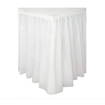 Plastic Table Skirt, 14 ft, White, 1ct