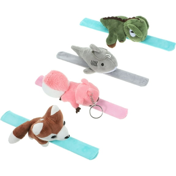 HOMEMAXS 4 Pcs Wrist Stuffed Animal Bracelet Dog Slap Bracelet Child 23.00X13.00X9.00CM