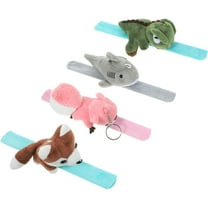 MLINS 4 Pcs Stuffed Animal Bracelet Adorable Plush Animals Slap Bracelets Kids Child