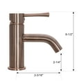 thumbnail image 5 of Akicon Modern Single Hole Bathroom Faucet, Solid Brass Small Bathroom Basin Mixer Tap Hot and Cold Water Faucet-Antique Copper, 5 of 9