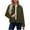Army Green, variant on Dasayo Bomber Womens Coat Barn Fleece Green Motorcycle Zip up Varsity Jacket Women's Jackets L