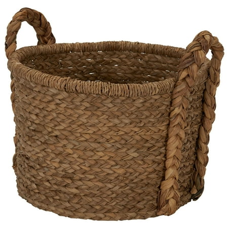 - Household Essentials Large Wicker Floor Basket With Braided Handle