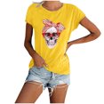 thumbnail image 1 of Camiseta de manga corta a la moda para mujer, camiseta informal, camiseta estampada, 1 of 6