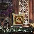 thumbnail image 6 of Foxhound Christmas Flowers Throw Pillow 18 in x 18 in, 6 of 6