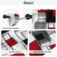 thumbnail image 5 of Red Grey Geometric Tier Curtains, Irregular Abstract Art Modern Light Filtering Kitchen Curtains, 2Pcs Rod Pocket Half Window Treatments Panels for Sink Cafe Cabinet Camper 27.5x36 Inches, 5 of 9