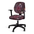 thumbnail image 3 of Chririnla Gothic Skull Rose Decoration Rotating Backrest Coverings Stretchable Office Chair Slipcover for Student, Decorative Removable Swivel Computer Chair Cover for Armchair, 3 of 8
