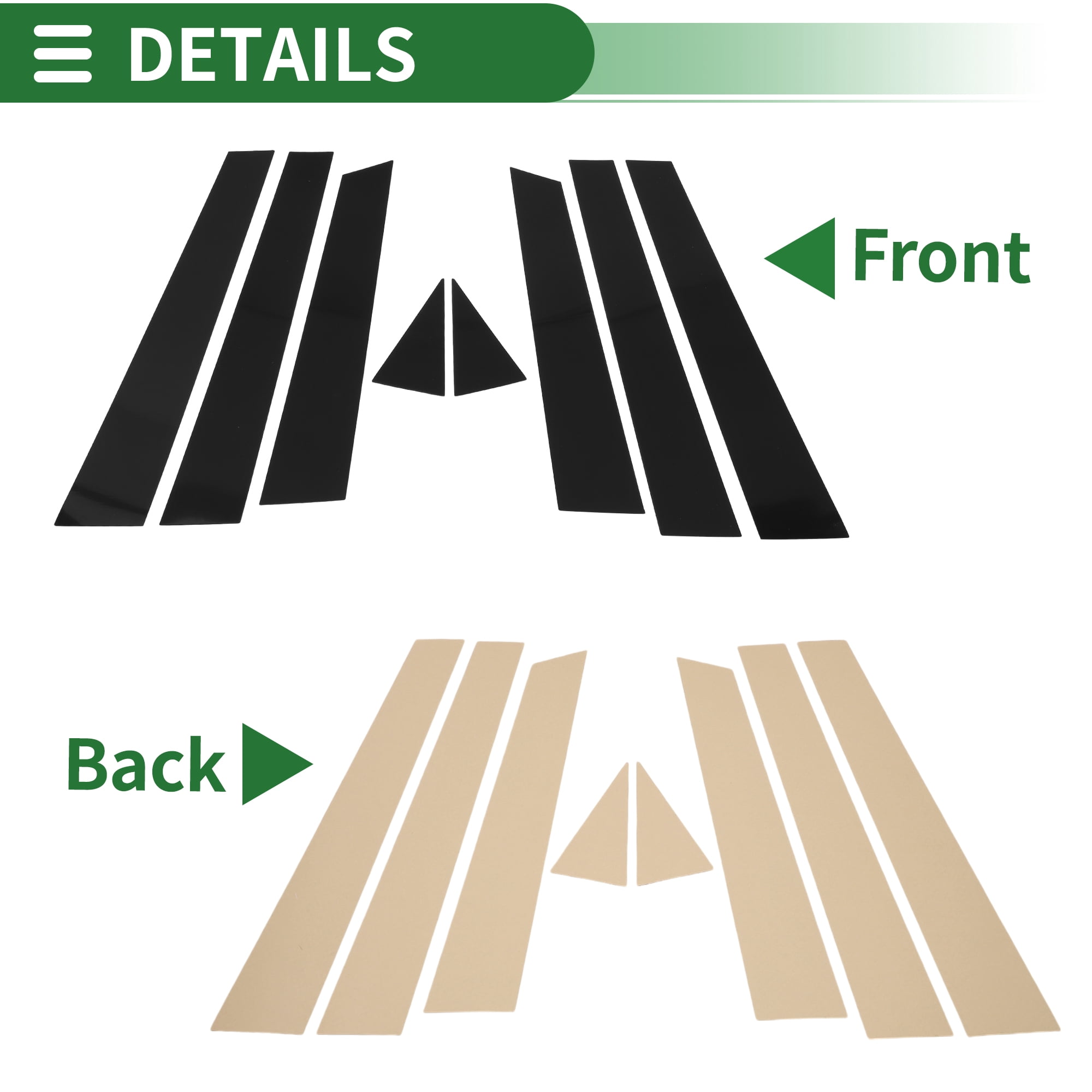 Unique Bargains Door Pillar Window Trim Anti Scratch Sticker for Nissan Murano 2009-2015