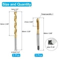 thumbnail image 2 of Uxcell Tap and Drill Bit Set, 3pcs M6 x 1 Metric Spiral Point Thread Screw Taps & 3pcs 5.0mm Twist Drill Bits, Titanium Coated HSS-6542 Tapping Threading Tool Kit, 2 of 7