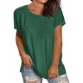 thumbnail image 2 of Womens T Shirts Short Sleeve Crewneck Loose Summer Spring Tops Short Sleeve Oversized T Shirts Fashion Basic Casual Tee Clothes 2025 Trendy, 2 of 4