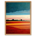 thumbnail image 1 of Colourful Modern Countryside Landscape Multicoloured Art Print Framed Poster Wall Decor 12x16 inch, 1 of 5