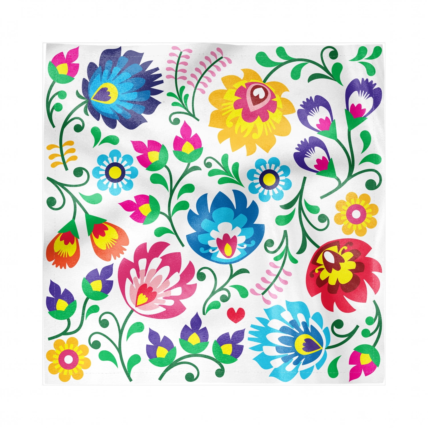 Cloth Placemats Bold Moroccan Floral Flowers Botanicals Folk Art Set of 2 