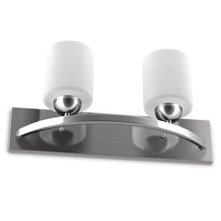 2 Light Glass Wall Sconce Pendant Lamp Shade Cover Fixture Vanity Metal Bathroom Walmart Canada