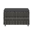 thumbnail image 2 of vidaXL Garden Footrest with Cushion Grey Poly Rattan, 2 of 4