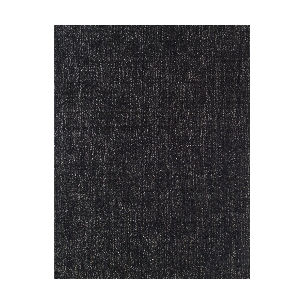 15' x 15' Black and Ivory Square Wool Blend Area Rug