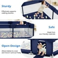 thumbnail image 4 of babyeap Baby Playpen,50x50 Inch Baby Playards for Babies and Toddlers,Fence Baby Play Yards for Indoor & Outdoor with Breathable Mesh,Navy Blue, 4 of 7