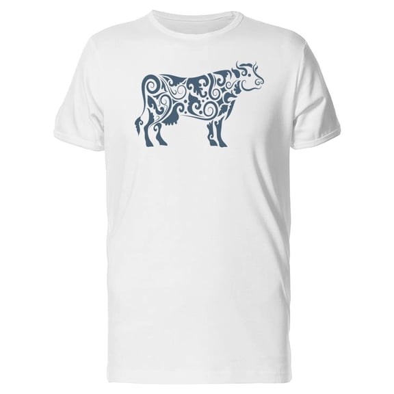 Ornamental Cow Silhouette Tee Men's -Image by Shutterstock