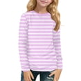 thumbnail image 2 of Girls Long Sleeve Shirts Soft Kids Crewneck T-Shirts 2026 Cute Toddlers Tops Basic Tees, 2 of 6