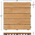 thumbnail image 2 of YANG2 27PCS Patio Deck Tiles Interlocking Wood Decking Floor Tiles 12 x 12in for Outdoor & Indoor Patio Garden Deck Poolside-Natural Wood-Straight, 2 of 10
