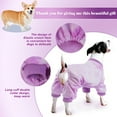 thumbnail image 4 of QBLEEV Dog Pajamas, Purple Tie-Dye Pet Clothes Stretchy Soft Doggy Onesies Cat Spring Autumn Sweatshirt, Lightweight Pet Jumpsuits Kitten Coats Pullover Outfits for Small Medium Dogs XS, 4 of 7
