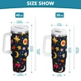 thumbnail image 6 of Yayeee 30oz Stainless Steel Tumbler with Straw and Handle Double-Wall Insulated Travel Water Bottle, Small Space Pattern, 6 of 8