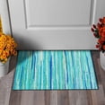 thumbnail image 1 of shiyou-Hand Woven 100% Cotton Chindi Rag Rug 20'x32' - Teal Multi, Recycled Reversible Rug, Boho Farmhouse Rugs for Living Room, Dining Room, Kitchen, Entryway, Bedroom Rugs, 1 of 4