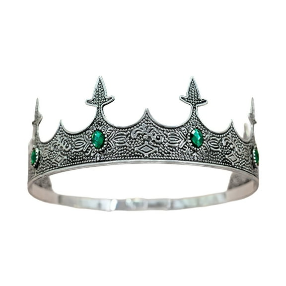 Yokua Stylish Gemstones King Crowns Men European Crownpiece for Film Photoshootings