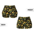 thumbnail image 3 of Sikiie Bees and Sunflowers Print Workout Shorts Women Scrunch Butt Gym Shorts Seamless High Waist Tummy Control Yoga Biker Athletic Shorts, 3 of 5