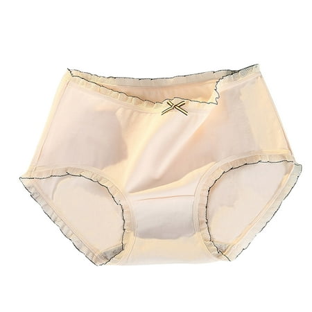 

Panties for Womens Solid Mid Waist Seamless Comfortable Cotton Cotton Crotch Briefs Underwear