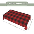thumbnail image 2 of Red And White Gingham Plaid Rectangular Tablecloth 60"x120" with Lace Edge, Washable Durable Table Cover for Dining, Indoor Outdoor Home Restaurant Decor, 2 of 5