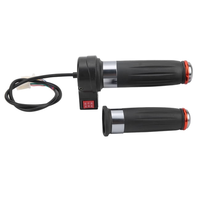 Twist Throttle Grip, Soft Rubber Speed Throttle Grip Electric Throttle Easy To Install 3 Gear For Electric Bicycle Three-gear Speed Regulation