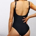 thumbnail image 5 of Swimsuit Cover U.S Solid Color Swimsuit for Women Square Neck Bathing Suit High Cut Bikini Full Coverage, 5 of 5