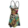 thumbnail image 5 of Abstract Leopard Print Geometric Art Sleeveless Dresses Slip Dress Women's Dresses Dresses For Womens, 5 of 6