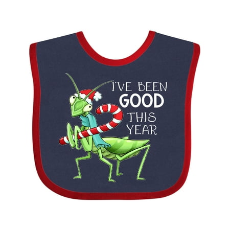 

Inktastic I ve Been Good This Year Christmas Praying Mantis Gift Baby Boy or Baby Girl Bib