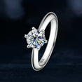 thumbnail image 6 of Engagement Rings,Six claw D color moissanite Womens Rings 925 silver plated 18k gold,Ring, 6 of 7