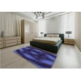 thumbnail image 5 of Ahgly Company Machine Washable Indoor Square Transitional Midnight Blue Area Rugs, 5' Square, 5 of 7