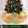 thumbnail image 6 of FMSHPON Easter Tree Skirt Colorful Eggs Bunny Xmas Christmas Tree Skirt Stand Mat for Holiday Party Decoration Indoor Outdoor 48 inches, 6 of 6
