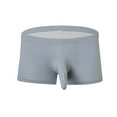 thumbnail image 2 of VgaVtl Mens Plus Size Boxers Ice Silk Underwear Men Plain Boxer Briefs Seamless Homewear Underpants,Gray M, 2 of 4